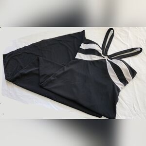 Black and White Halter Maxi Dress (sz 8)